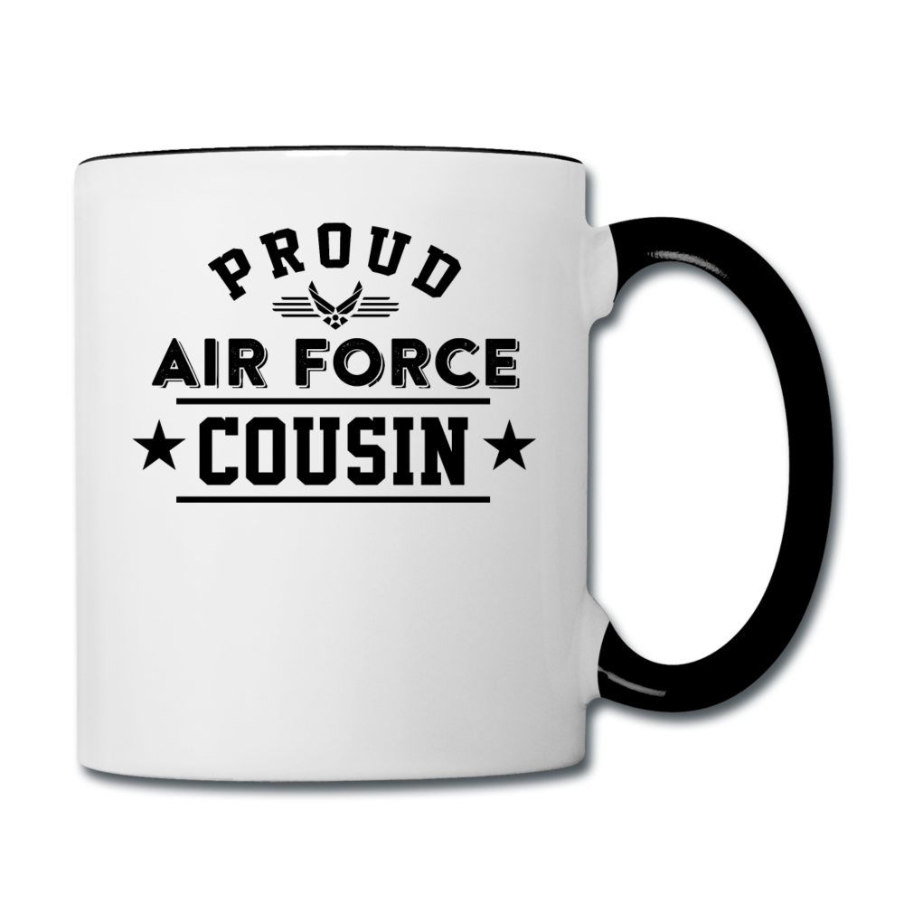 Proud Air Force - Cousin - Contrast Coffee Mug - white/black