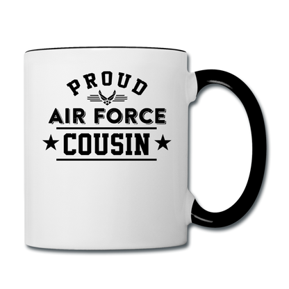 Proud Air Force - Cousin - Contrast Coffee Mug - white/black