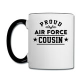 Proud Air Force - Cousin - Contrast Coffee Mug - white/black