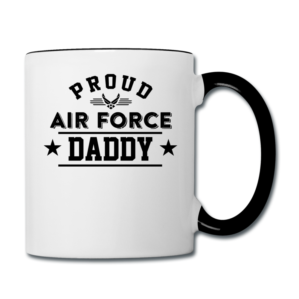 Proud Air Force - Daddy - Contrast Coffee Mug - white/black