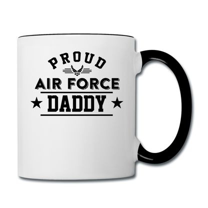 Proud Air Force - Daddy - Contrast Coffee Mug - white/black