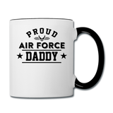 Proud Air Force - Daddy - Contrast Coffee Mug - white/black