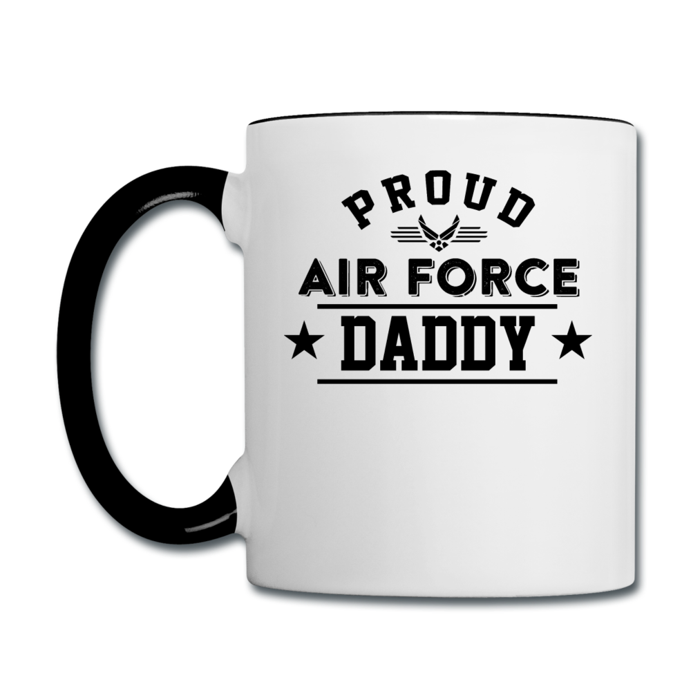 Proud Air Force - Daddy - Contrast Coffee Mug - white/black