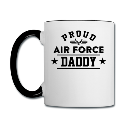 Proud Air Force - Daddy - Contrast Coffee Mug - white/black