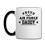 Proud Air Force - Daddy - Contrast Coffee Mug - white/black