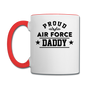 Proud Air Force - Daddy - Contrast Coffee Mug - white/red