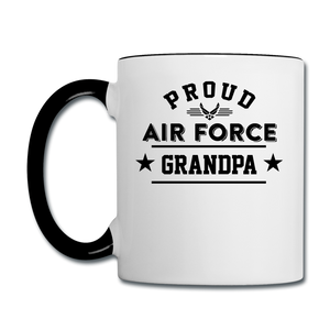 Proud Air Force - Grandpa - Contrast Coffee Mug - white/black