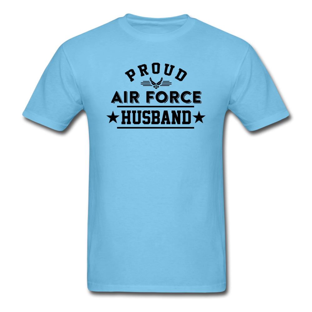 Proud Air Force - Husband - Unisex Classic T-Shirt - aquatic blue