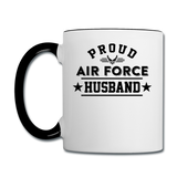 Proud Air Force - Husband - Contrast Coffee Mug - white/black
