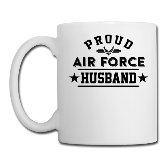 Proud Air Force - Husband - Coffee/Tea Mug - white