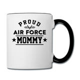 Proud Air Force - Mommy - Contrast Coffee Mug - white/black