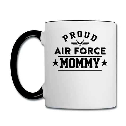 Proud Air Force - Mommy - Contrast Coffee Mug - white/black