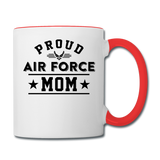 Proud Air Force - Mom - Contrast Coffee Mug - white/red