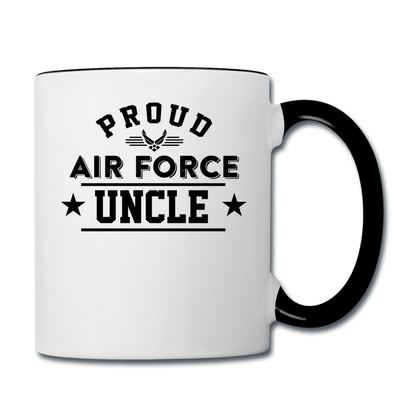 Proud Air Force - Uncle - Contrast Coffee Mug - white/black