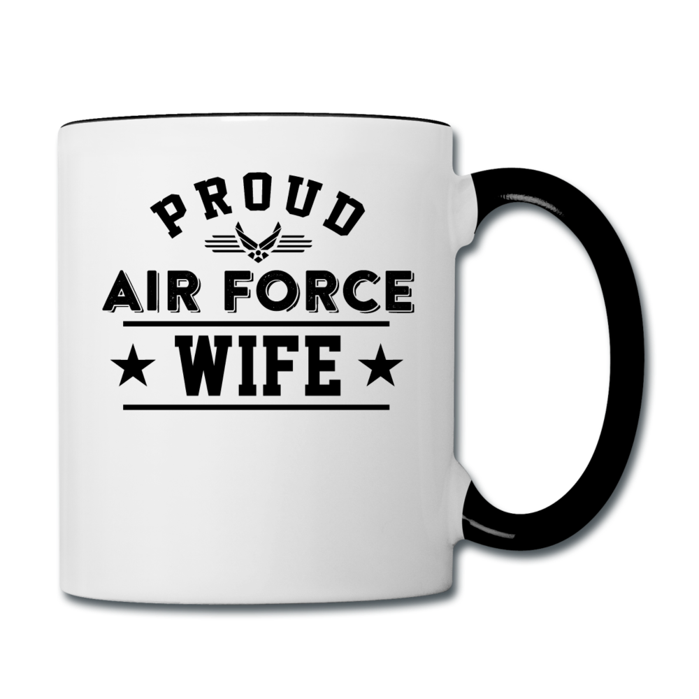 Proud Air Force - Wife - Contrast Coffee Mug - white/black