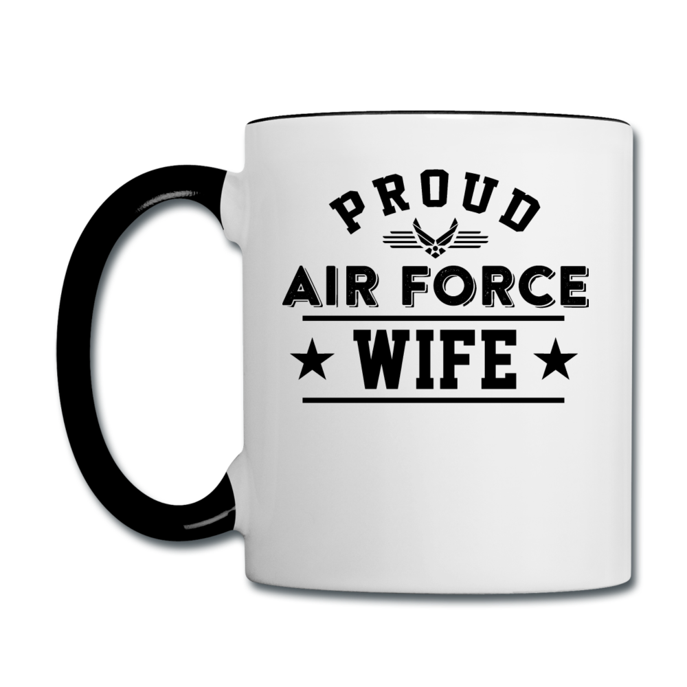 Proud Air Force - Wife - Contrast Coffee Mug - white/black