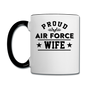 Proud Air Force - Wife - Contrast Coffee Mug - white/black