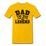 Dad the Legend - Men's Premium T-Shirt - sun yellow