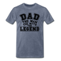 Dad the Legend - Men's Premium T-Shirt - heather blue