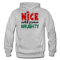 Nice Until Proven Naughty - Gildan Heavy Blend Adult Hoodie - heather gray