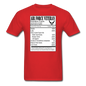 Air Force Veteran - Nutrition Facts - Unisex Classic T-Shirt - red