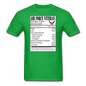 Air Force Veteran - Nutrition Facts - Unisex Classic T-Shirt - bright green