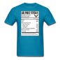 Air Force Veteran - Nutrition Facts - Unisex Classic T-Shirt - turquoise