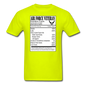 Air Force Veteran - Nutrition Facts - Unisex Classic T-Shirt - safety green