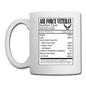 Air Force Veteran - Nutrition Facts - Coffee/Tea Mug - white