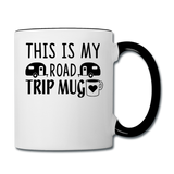 This Is My Road Trip Mug - Camping v1 - Contrast Coffee Mug - white/black
