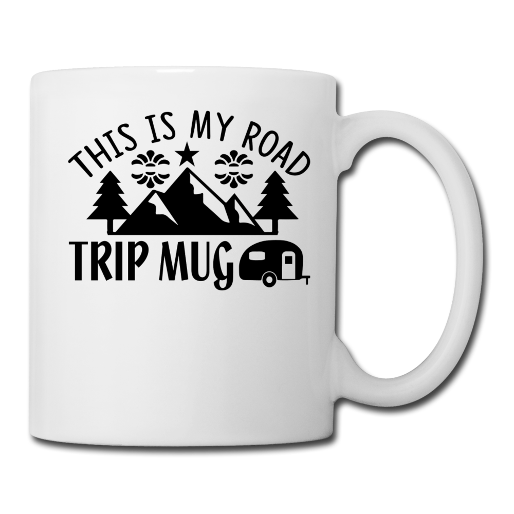 This Is My Road Trip Mug - Camping v3 - Coffee/Tea Mug - white