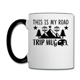 This Is My Road Trip Mug - Camping v2 - Contrast Coffee Mug - white/black