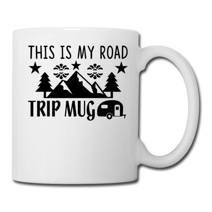 This Is My Road Trip Mug - Camping v2 - Coffee/Tea Mug - white