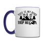 This Is My Road Trip Mug - Camping v3 - Contrast Coffee Mug - white/cobalt blue