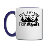 This Is My Road Trip Mug - Camping v3 - Contrast Coffee Mug - white/cobalt blue