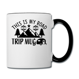 This Is My Road Trip Mug - Camping v3 - Contrast Coffee Mug - white/black