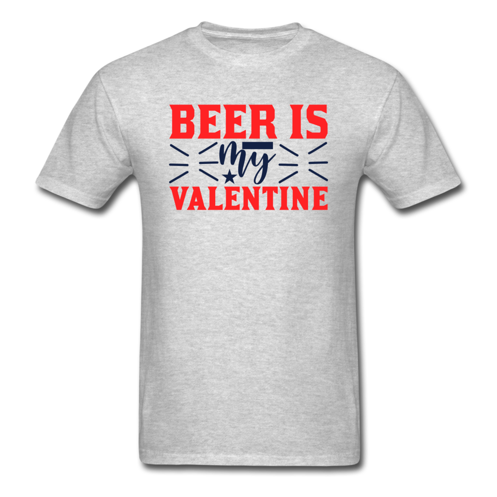 Beer Is My Valentine v1 - Unisex Classic T-Shirt - heather gray