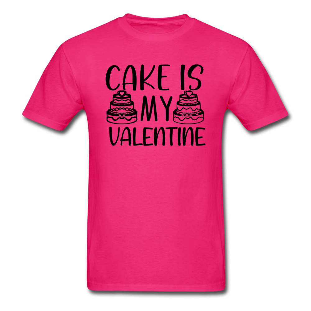 Cake Is My Valentine v1 - Unisex Classic T-Shirt - fuchsia