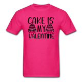 Cake Is My Valentine v1 - Unisex Classic T-Shirt - fuchsia