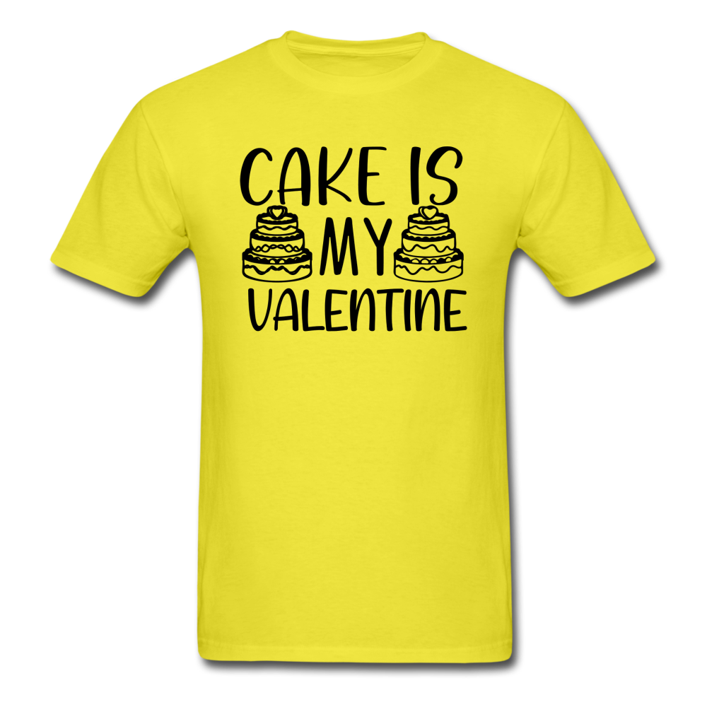 Cake Is My Valentine v1 - Unisex Classic T-Shirt - yellow