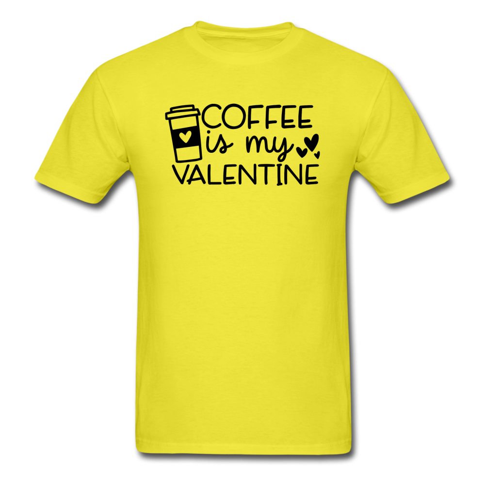 Coffee Is My Valentine v1 - Unisex Classic T-Shirt - yellow