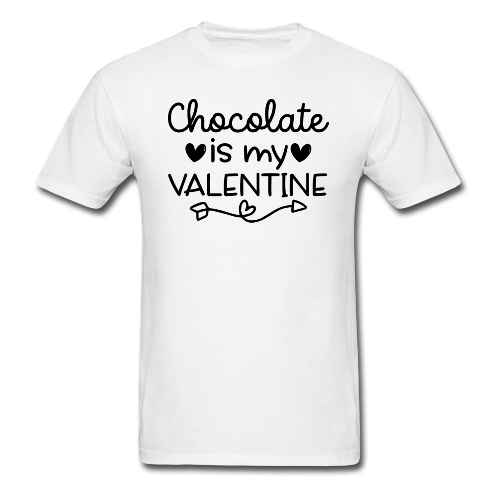 Chocolate Is My Valentine v2 - Unisex Classic T-Shirt - white