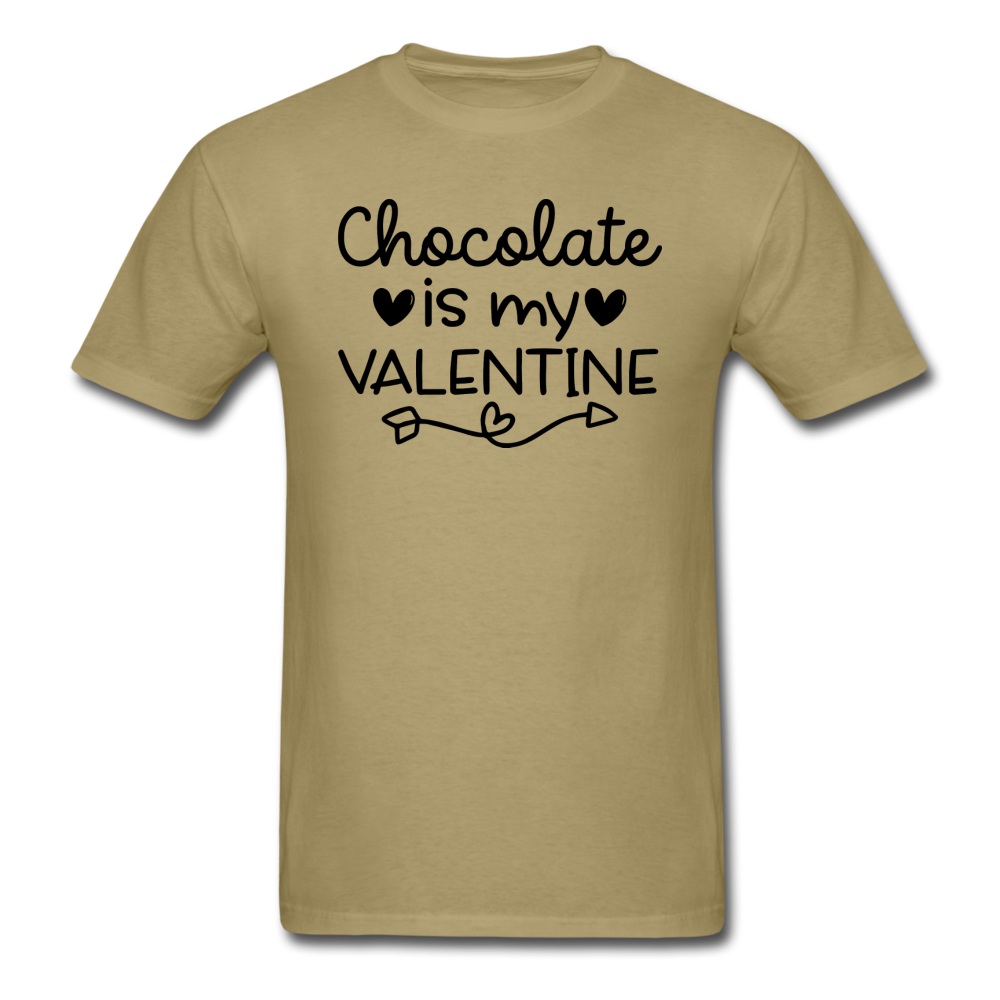 Chocolate Is My Valentine v2 - Unisex Classic T-Shirt - khaki