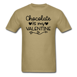 Chocolate Is My Valentine v2 - Unisex Classic T-Shirt - khaki