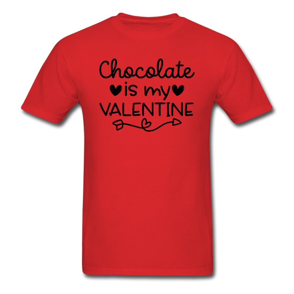 Chocolate Is My Valentine v2 - Unisex Classic T-Shirt - red