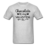 Chocolate Is My Valentine v2 - Unisex Classic T-Shirt - heather gray