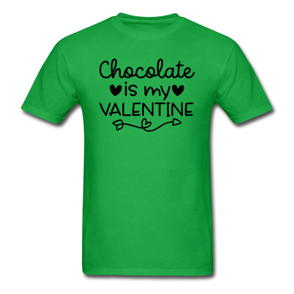 Chocolate Is My Valentine v2 - Unisex Classic T-Shirt - bright green