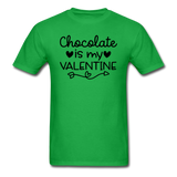 Chocolate Is My Valentine v2 - Unisex Classic T-Shirt - bright green