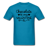 Chocolate Is My Valentine v2 - Unisex Classic T-Shirt - turquoise