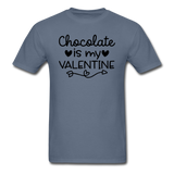 Chocolate Is My Valentine v2 - Unisex Classic T-Shirt - denim